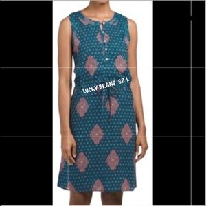 Lucky Brand Tribal Shift Dress SZ L NWOT